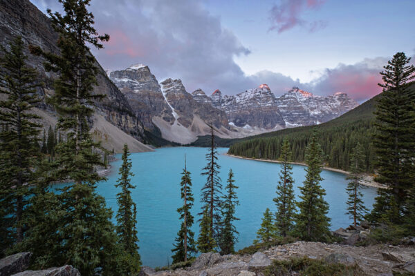 Sunrise at Moraine Lake by Wendy Dunn